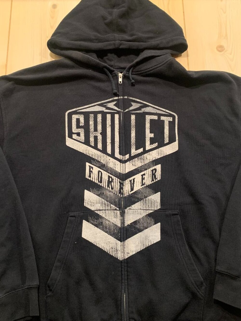 Skillet Forever Metal Rock Band Christian Grunge Punk Zipper Hoodie Size 2XL XXL